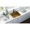 Ruvati 25 inch Polished Brass Matte Gold Drop-in Topmount Kitchen Sink Single Bowl RVH5007GG - alternate 9